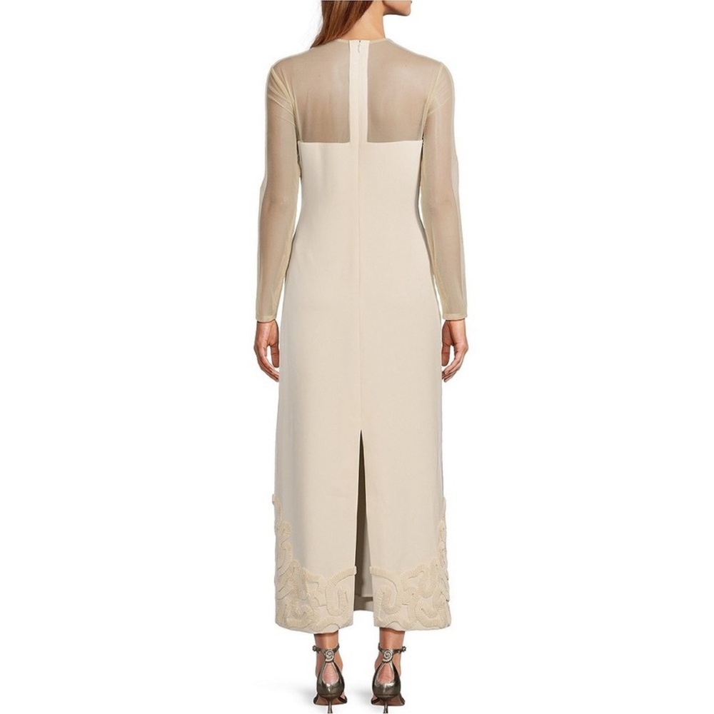 NWT AntonioMelani Elizabeth Damrich Babe Mesh Long Sleeve Crepe Soutache DRESS - Picture 13 of 17
